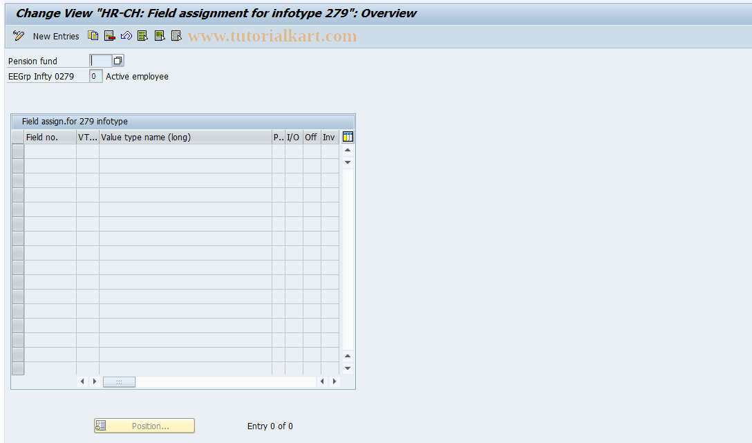 SAP TCode S_AHR_61010258 - IMG Activity: OHPKST110