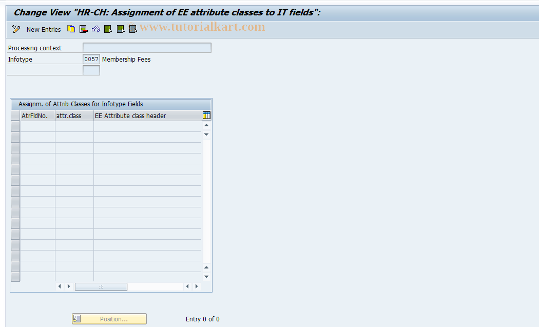 SAP TCode S_AHR_61010274 - IMG Activity: OHPKST030