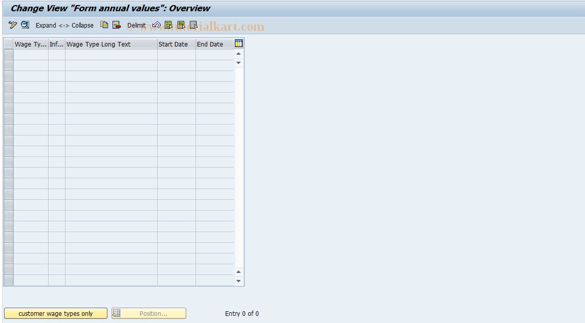 SAP TCode S_AHR_61010278 - IMG Activity: OHAXJW000