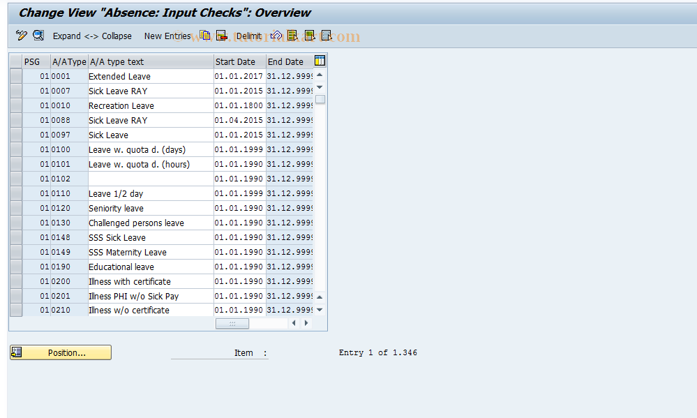 SAP TCode S_AHR_61010289 - IMG Activity: OHID2002