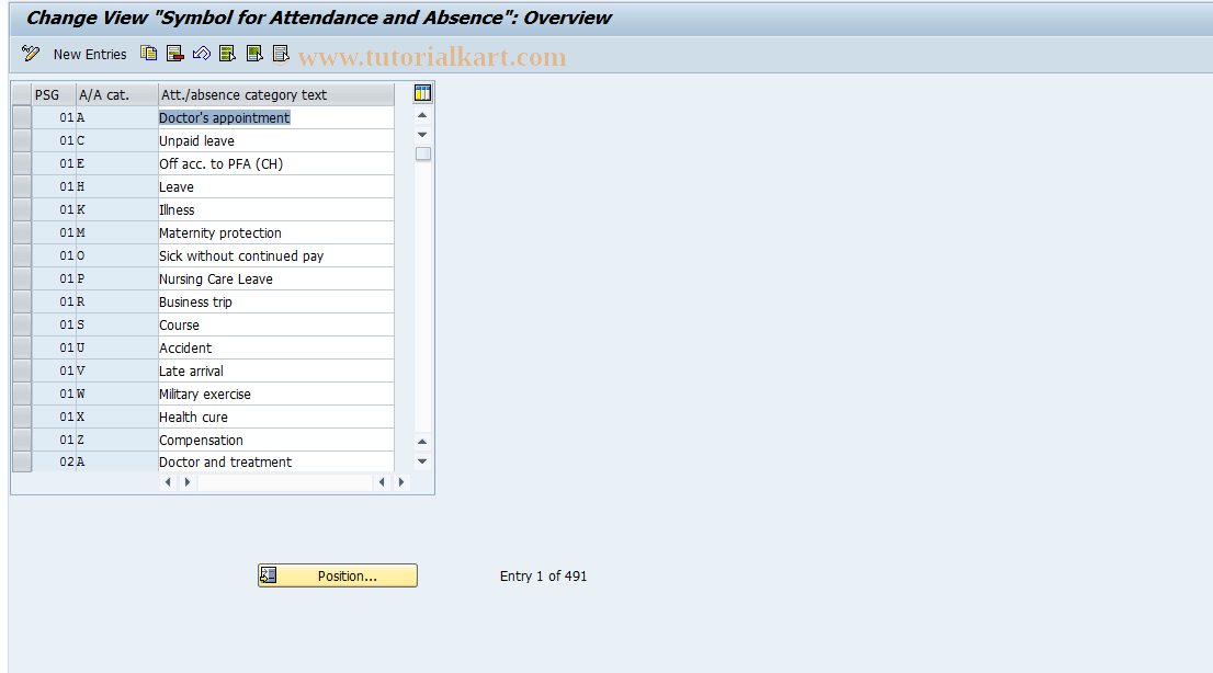 SAP TCode S_AHR_61010320 - IMG Activity: OHIX2000