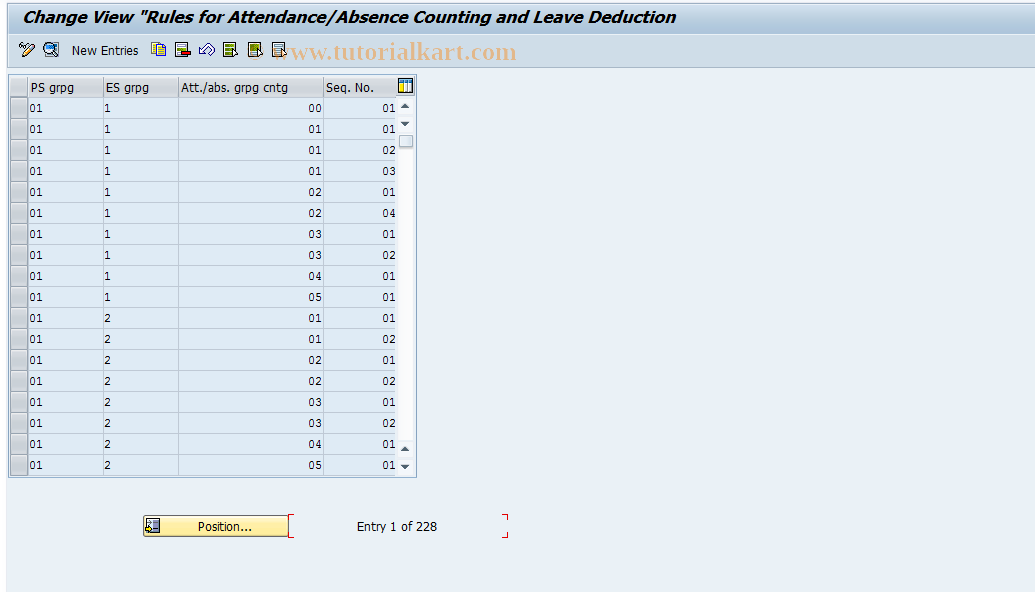 SAP TCode S_AHR_61010331 - IMG Activity: OHIX0185