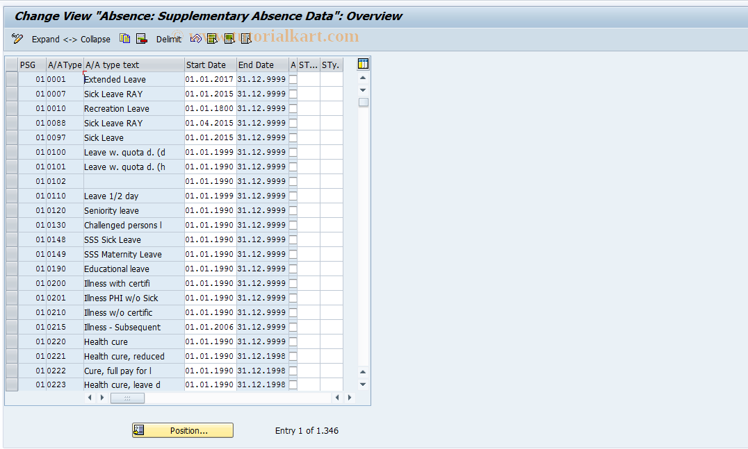 SAP TCode S_AHR_61010335 - IMG Activity: OHIX0189