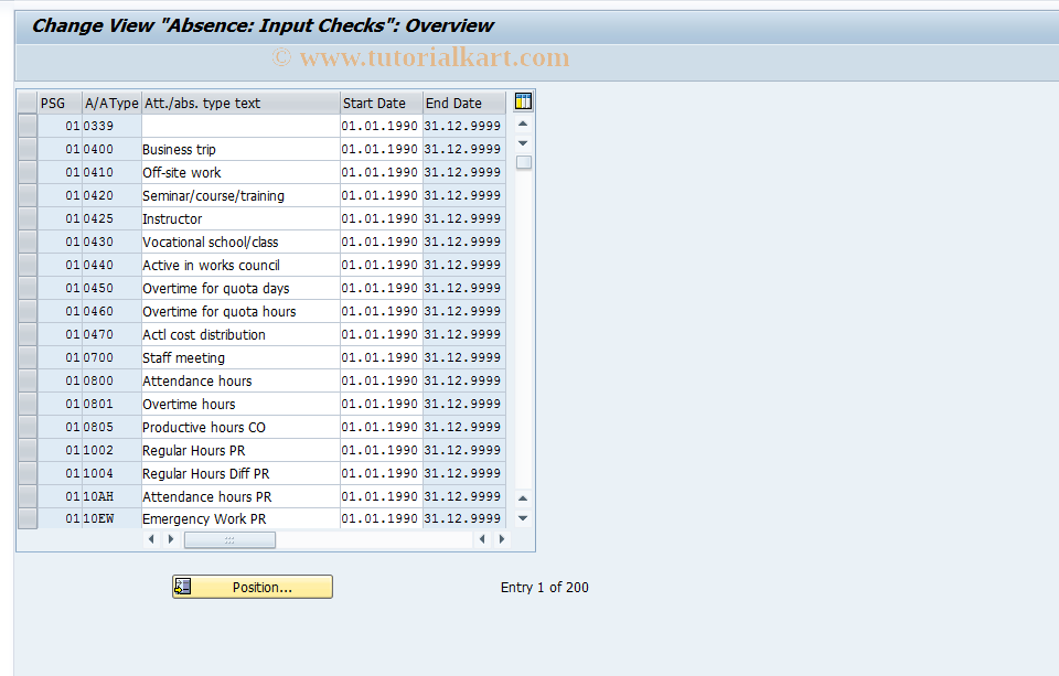 SAP TCode S_AHR_61010425 - IMG Activity: OHIX0225