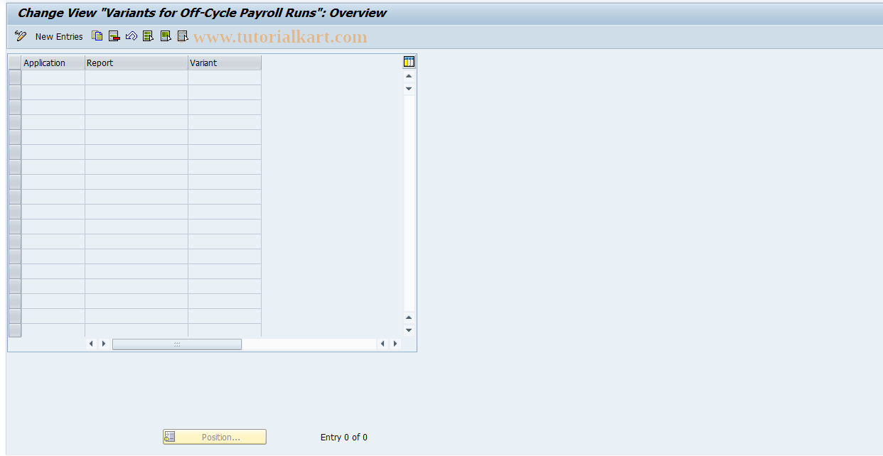 SAP TCode S_AHR_61010440 - IMG Activity: OHAXOCV001