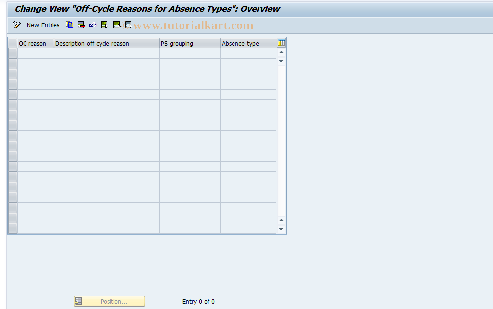 SAP TCode S_AHR_61010444 - IMG Activity: OHAXOCA001