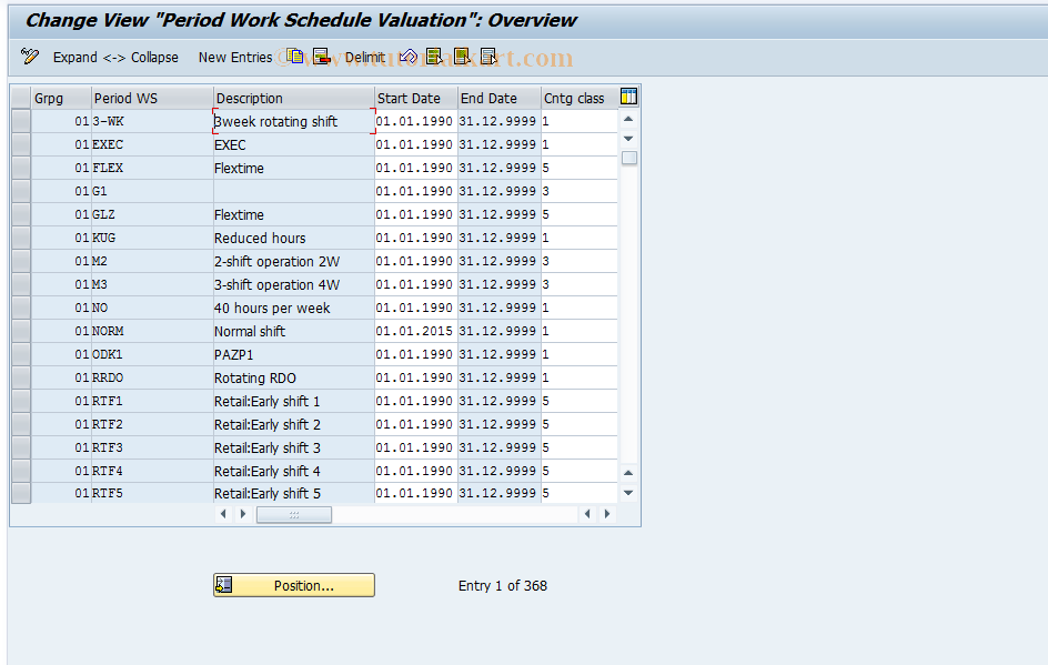 SAP TCode S_AHR_61010451 - IMG Activity: OHTX1000