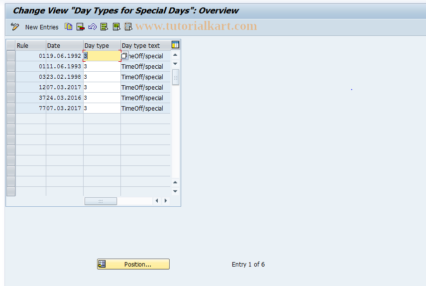 SAP TCode S_AHR_61010458 - IMG Activity: OHIX0137