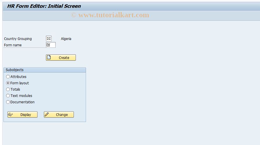 SAP TCode S_AHR_61010498 - IMG Activity: OHT3300PTEV02