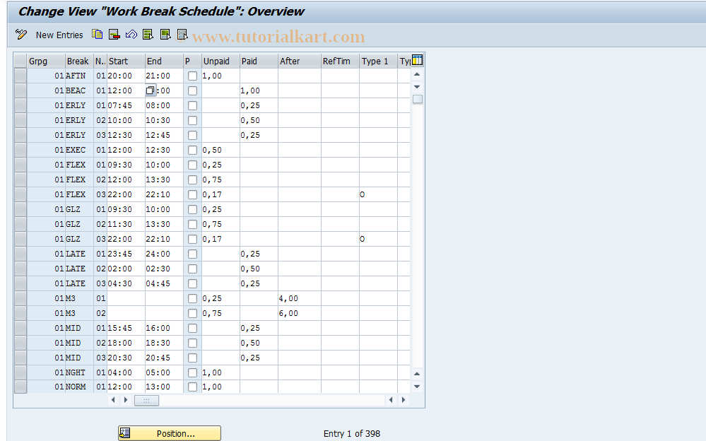 SAP TCode S_AHR_61010512 - IMG Activity: OHIX0130