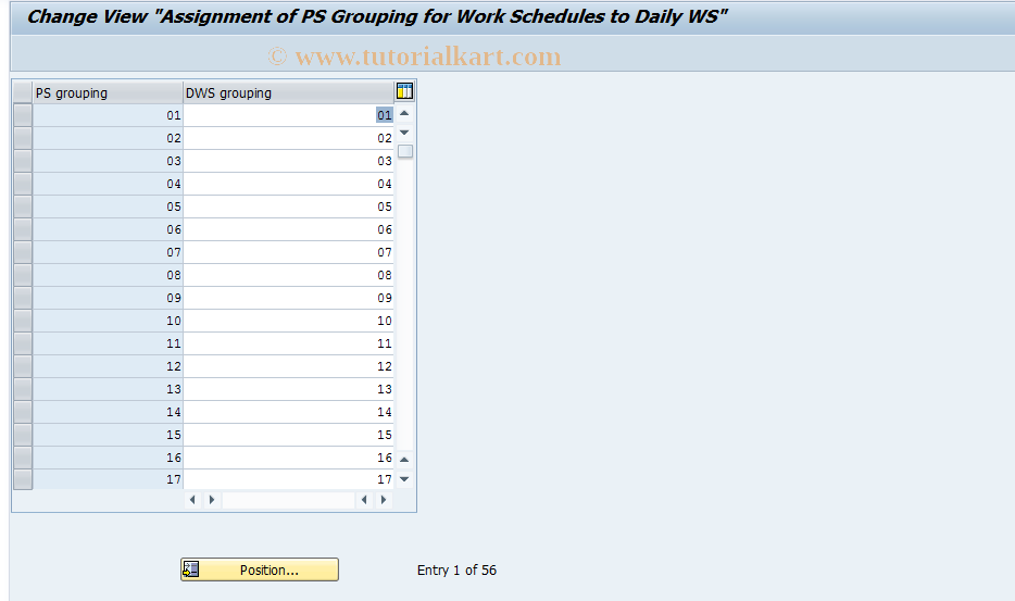 SAP TCode S_AHR_61010516 - IMG Activity: OHIX1003