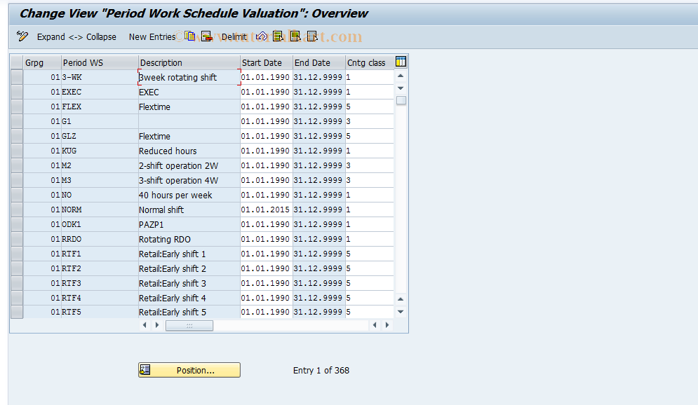 SAP TCode S_AHR_61010530 - IMG Activity: OHIX1000