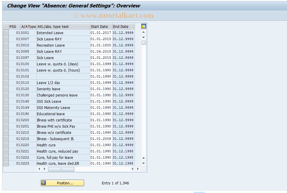 SAP TCode S_AHR_61010538 - IMG Activity: OHIX2020