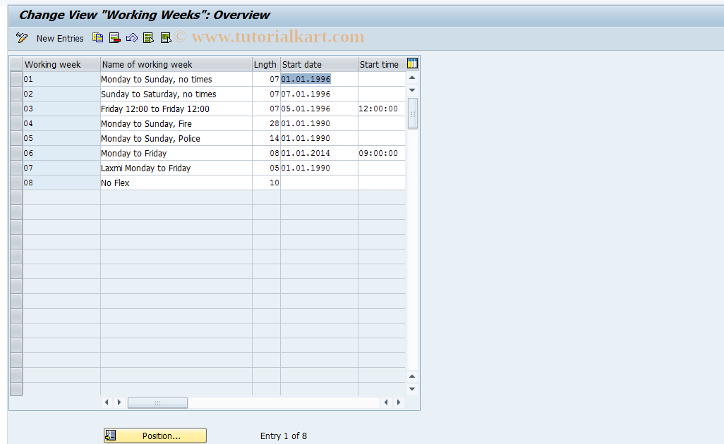 SAP TCode S_AHR_61010570 - IMG Activity: OHTX0147