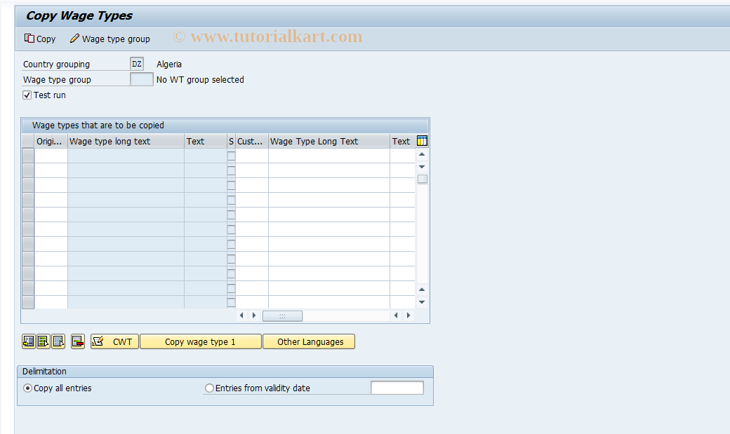 SAP TCode S_AHR_61010591 - IMG Activity: OHIXQUOTACOMP00