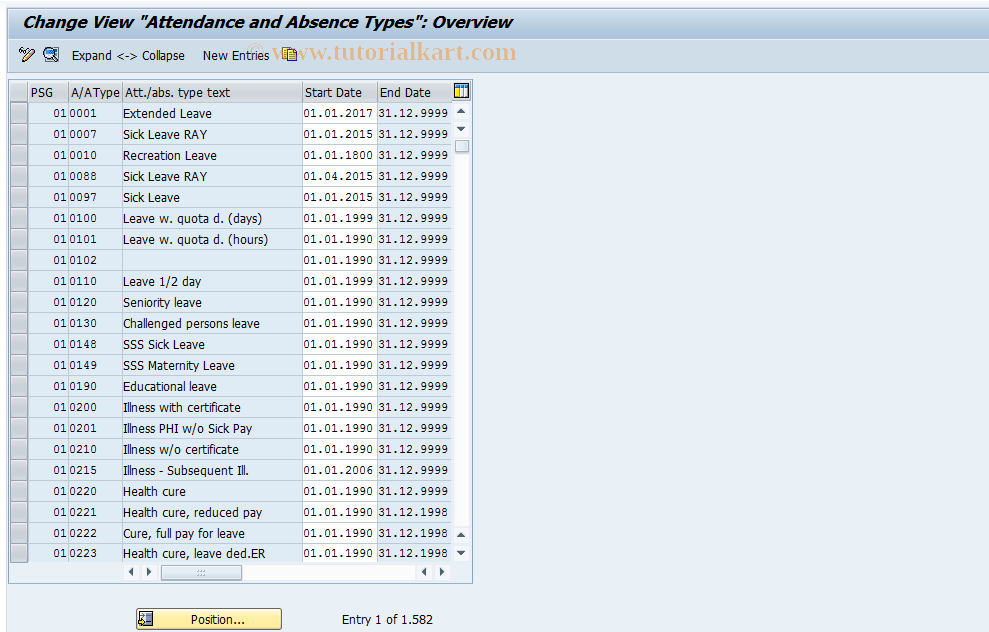 SAP TCode S_AHR_61010643 - IMG Activity: OHIX0182