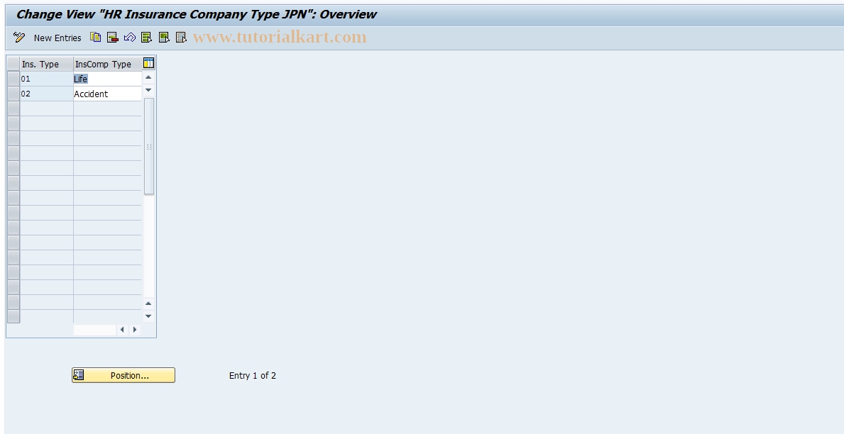 SAP TCode S_AHR_61010658 - IMG Activity: OHIJ0015