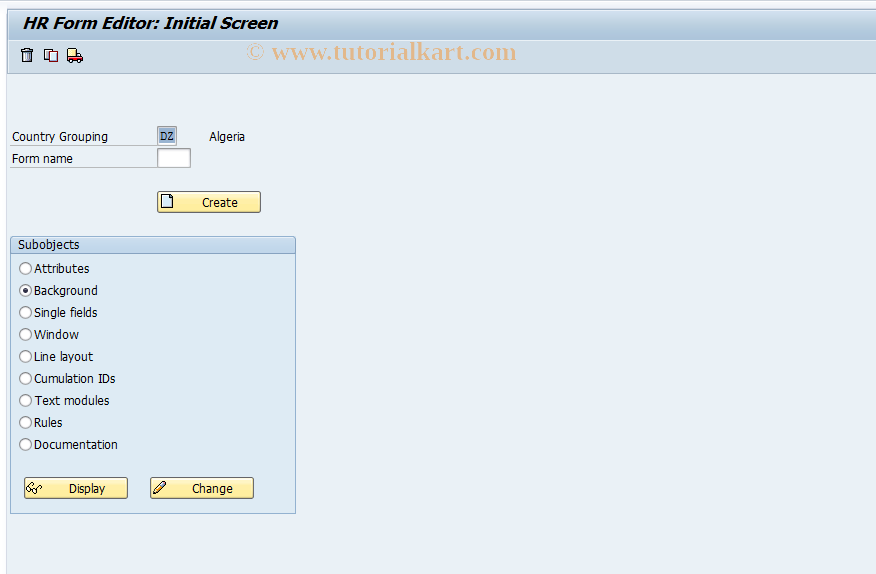 SAP TCode S_AHR_61010687 - IMG Activity: SIMG_OHAX457