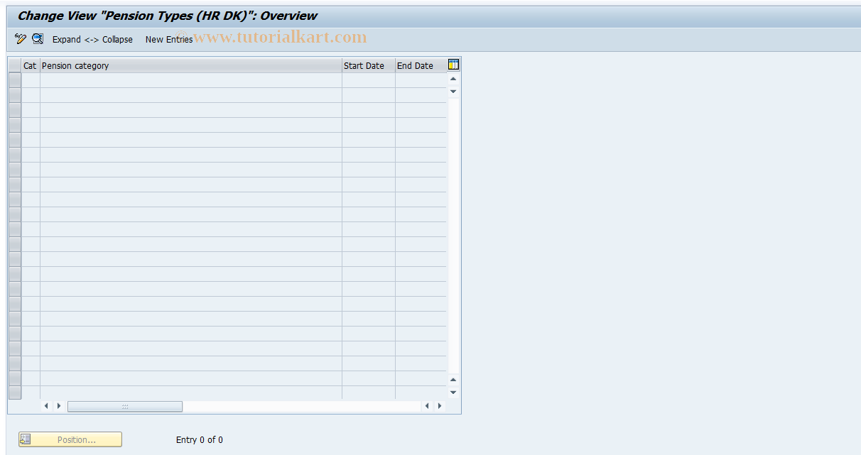 SAP TCode S_AHR_61010696 - IMG Activity: OHIMPENSTYP