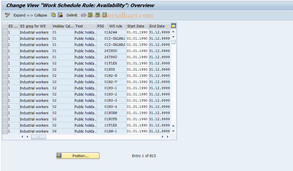 SAP TCode S_AHR_61010703 - IMG Activity: OHIX0236