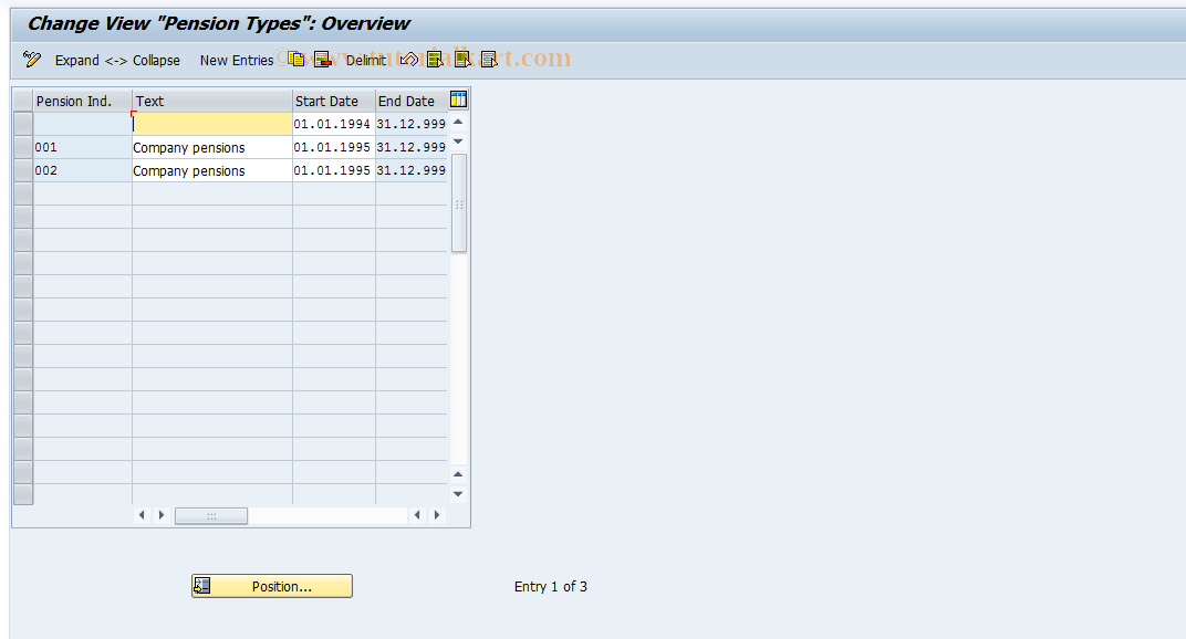 SAP TCode S_AHR_61010714 - IMG Activity: OHIN0402