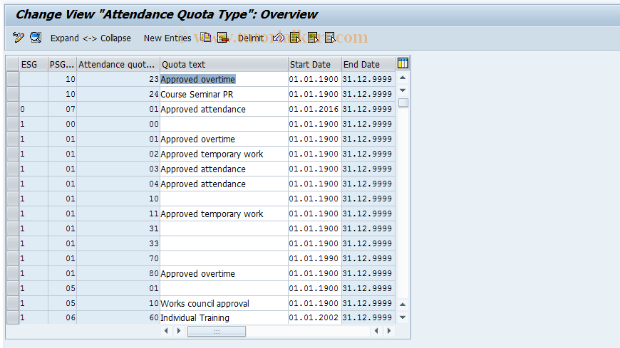 SAP TCode S_AHR_61010715 - IMG Activity: OHIX0221