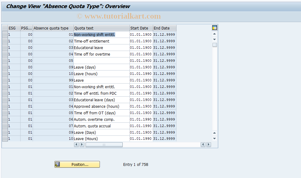 SAP TCode S_AHR_61010718 - IMG Activity: OHIX0179