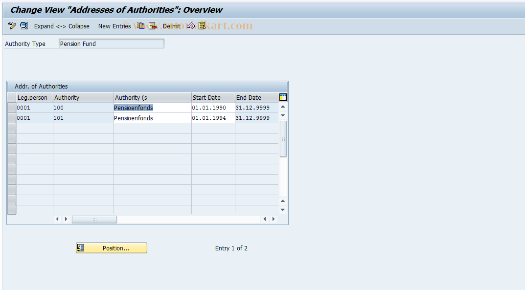 SAP TCode S_AHR_61010720 - IMG Activity: OHIN0401