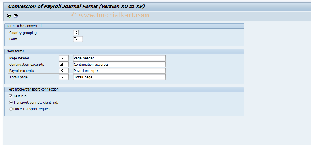 SAP TCode S_AHR_61010725 - IMG Activity: OHAX601