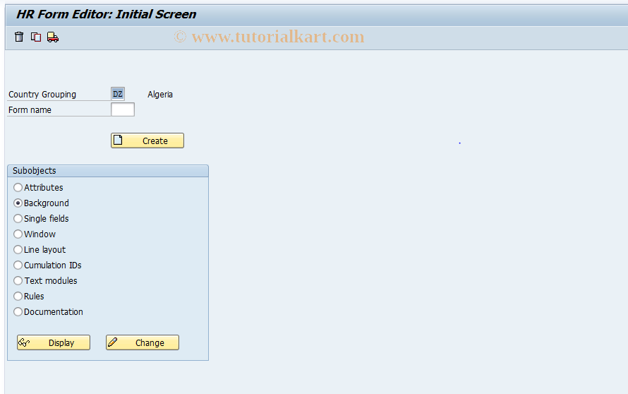 SAP TCode S_AHR_61010728 - IMG Activity: SIMG_OHAX615