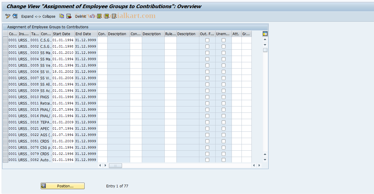 SAP TCode S_AHR_61010746 - IMG Activity: OHIF03622