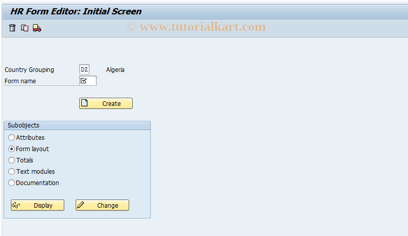 SAP TCode S_AHR_61010755 - IMG Activity: SIMG_OHT5217