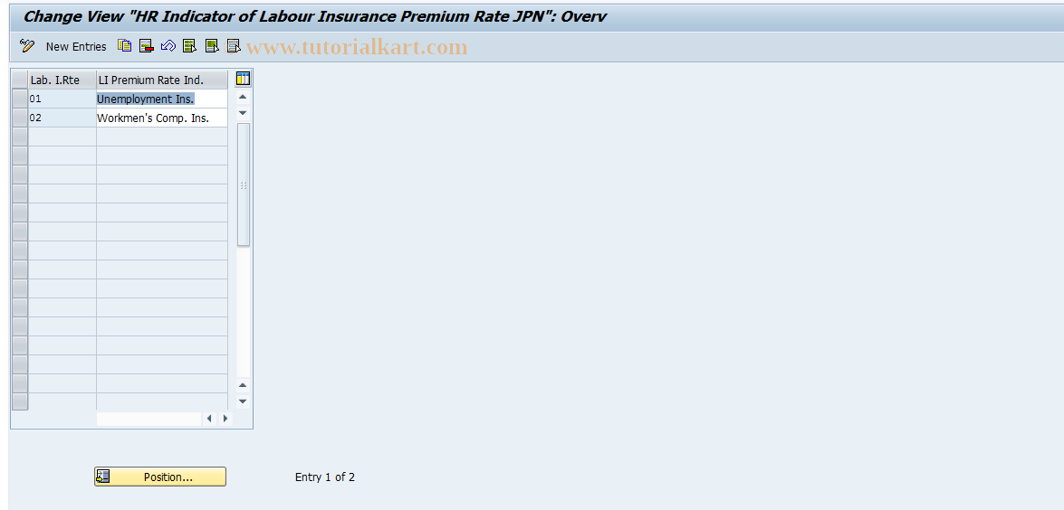 SAP TCode S_AHR_61010774 - IMG Activity: OHIJ0020