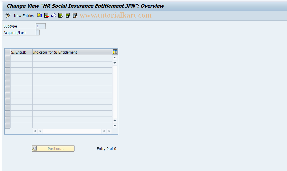 SAP TCode S_AHR_61010800 - IMG Activity: OHIJ0043