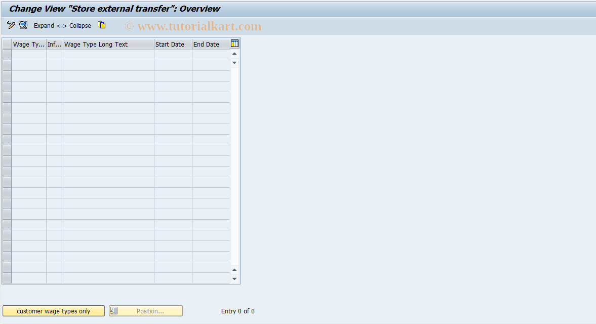 SAP TCode S_AHR_61010801 - IMG Activity: OHAXSL003