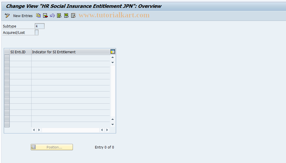 SAP TCode S_AHR_61010805 - IMG Activity: OHIJ0045