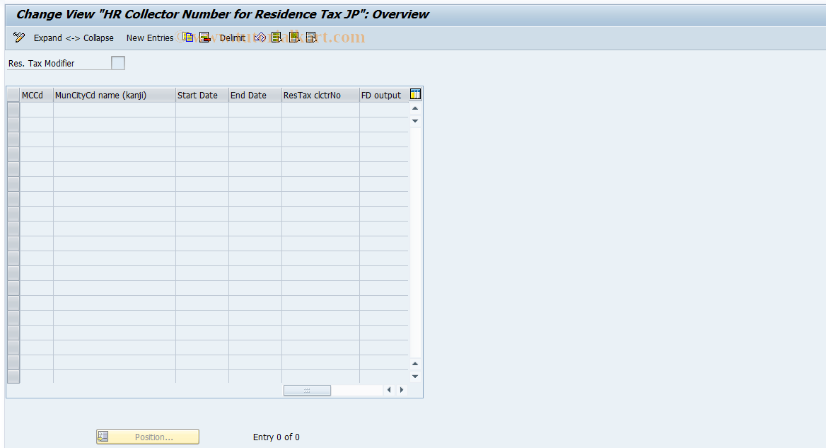 SAP TCode S_AHR_61010818 - IMG Activity: OHIJ0085