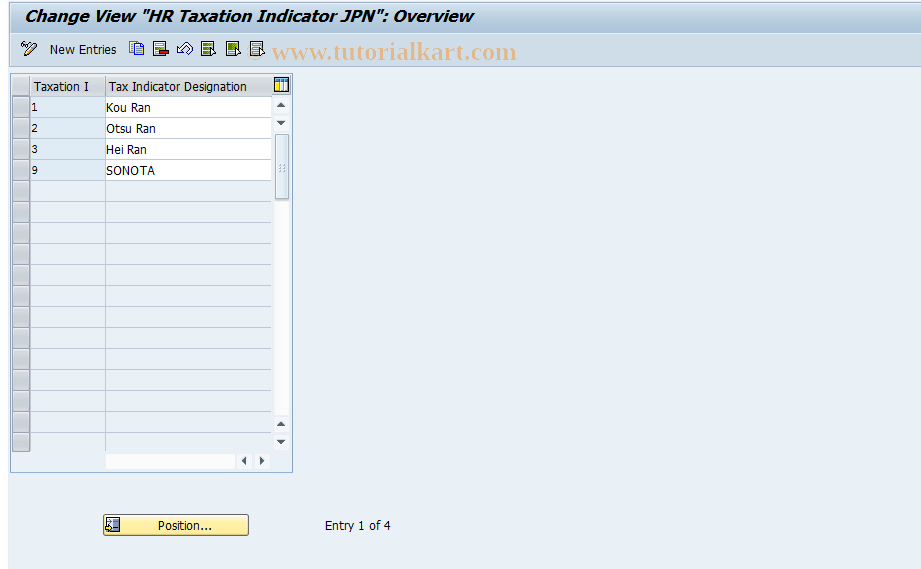 SAP TCode S_AHR_61010822 - IMG Activity: OHIJ0075