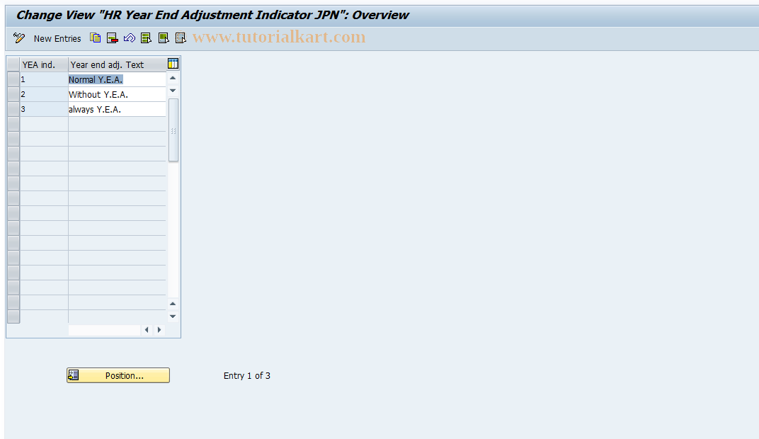 SAP TCode S_AHR_61010838 - IMG Activity: OHIJ0076