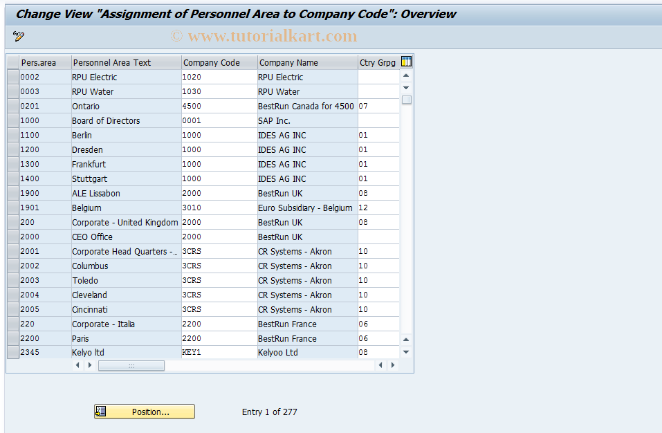 SAP TCode S_AHR_61010858 - IMG Activity: SAPCOH05