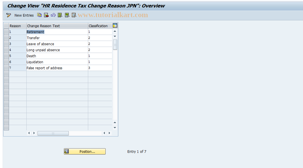 SAP TCode S_AHR_61010861 - IMG Activity: OHIJ0078