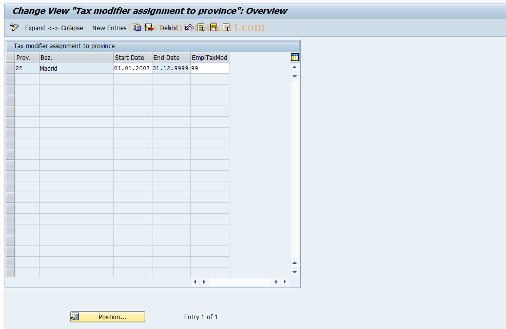 SAP TCode S_AHR_61010884 - IMG Activity: OHIE0411