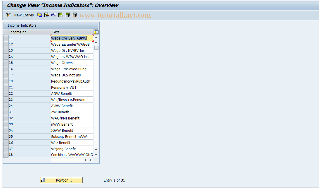 SAP TCode S_AHR_61010915 - IMG Activity: OHIN0429