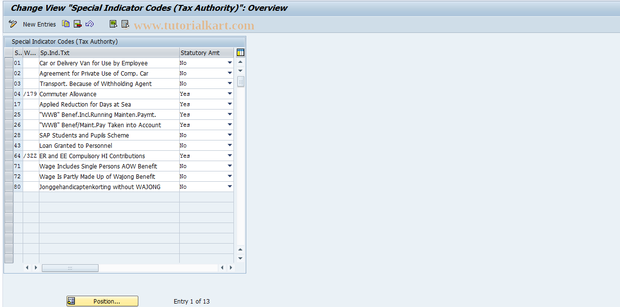 SAP TCode S_AHR_61010917 - IMG Activity: OHIN0430