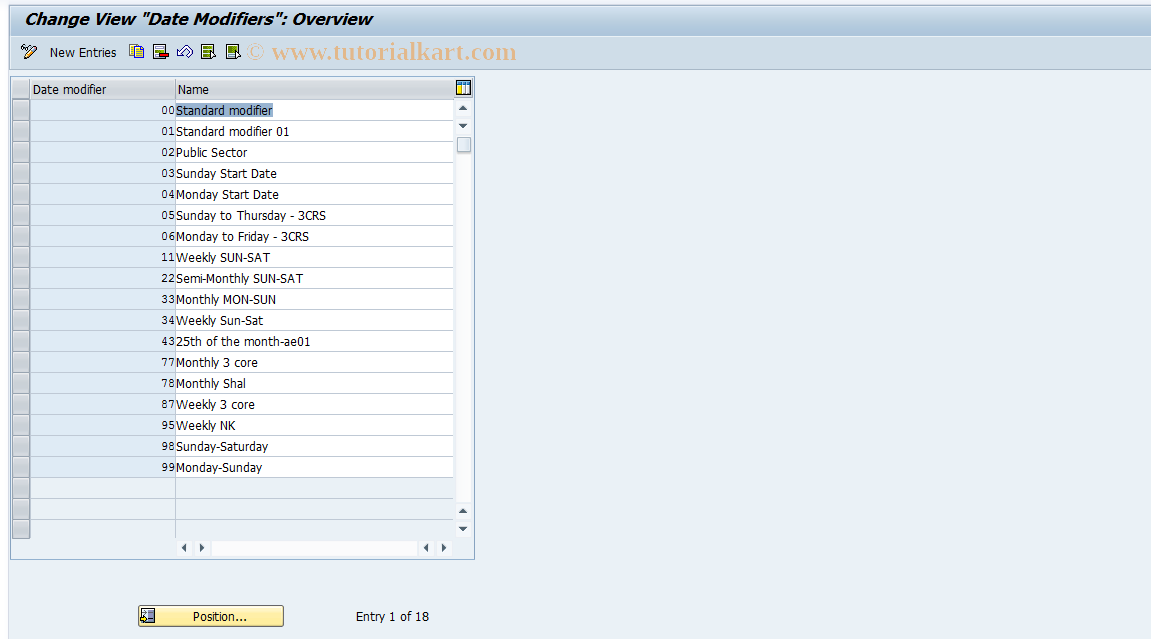 SAP TCode S_AHR_61010918 - IMG Activity: OHAXUM014