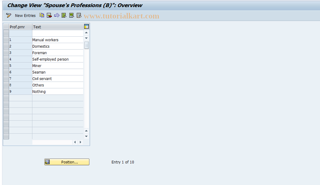 SAP TCode S_AHR_61010925 - IMG Activity: OHIB0409