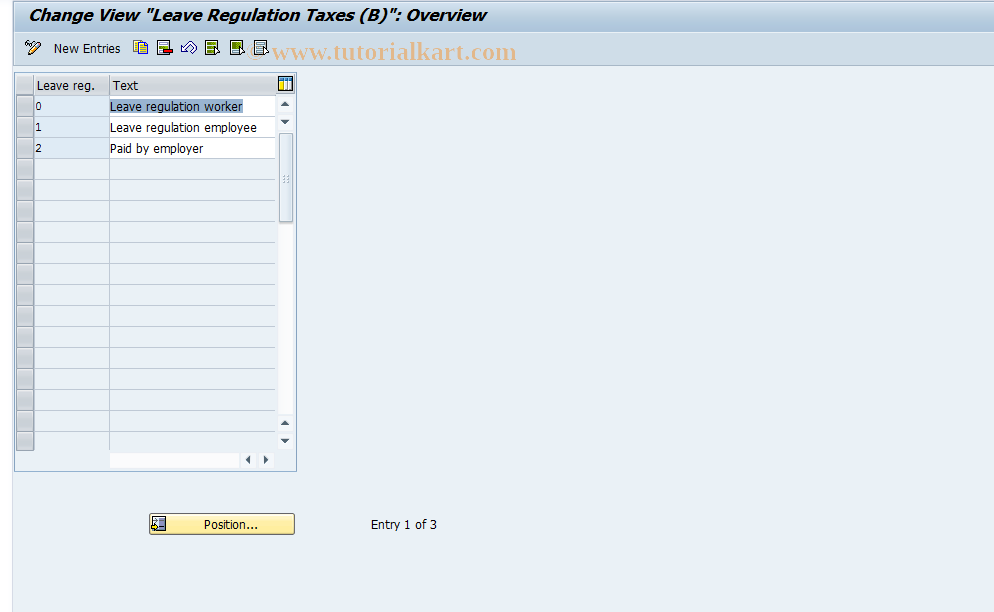 SAP TCode S_AHR_61010927 - IMG Activity: OHIB0410