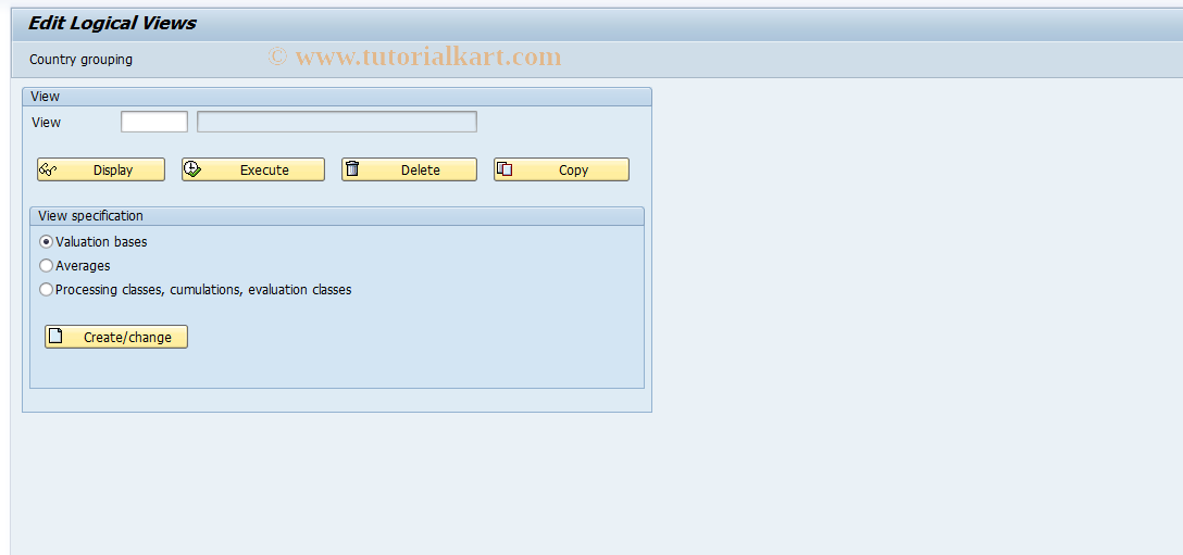 SAP TCode S_AHR_61010930 - IMG Activity: OHAXUM105