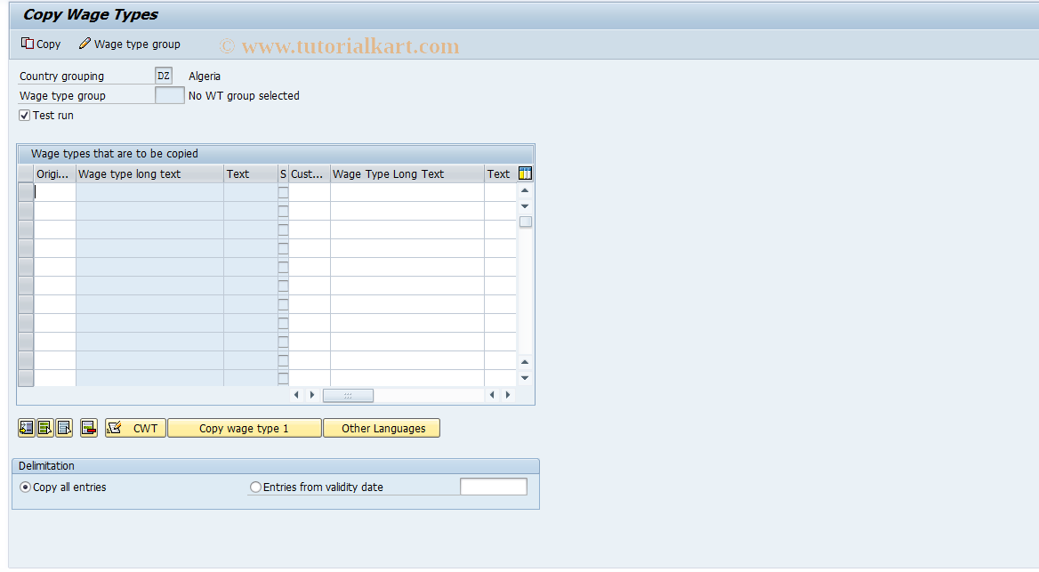 SAP TCode S_AHR_61010940 - IMG Activity: OHIMX111