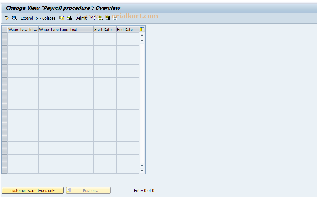 SAP TCode S_AHR_61010946 - IMG Activity: OHAXIW061